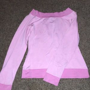 Pink off the should long sleeve